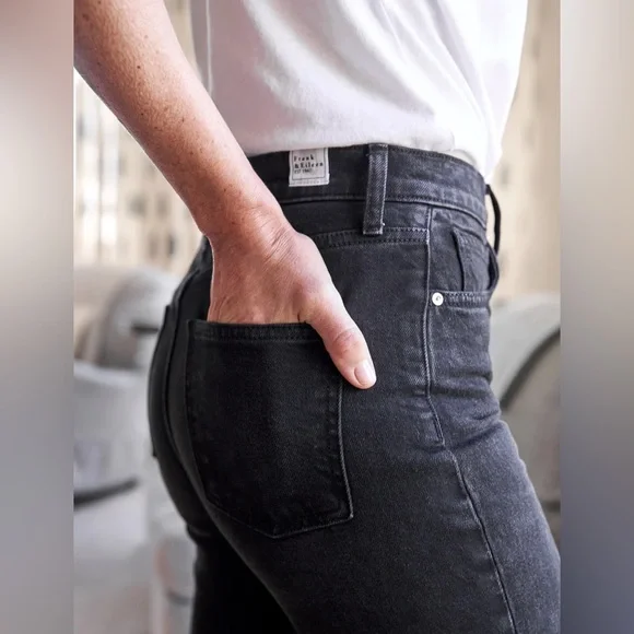 Frank & Eileen Monaghan Mom Jean Italian Vintage Denim 1995 Wash Black Size 29 - Picture 3 of 10